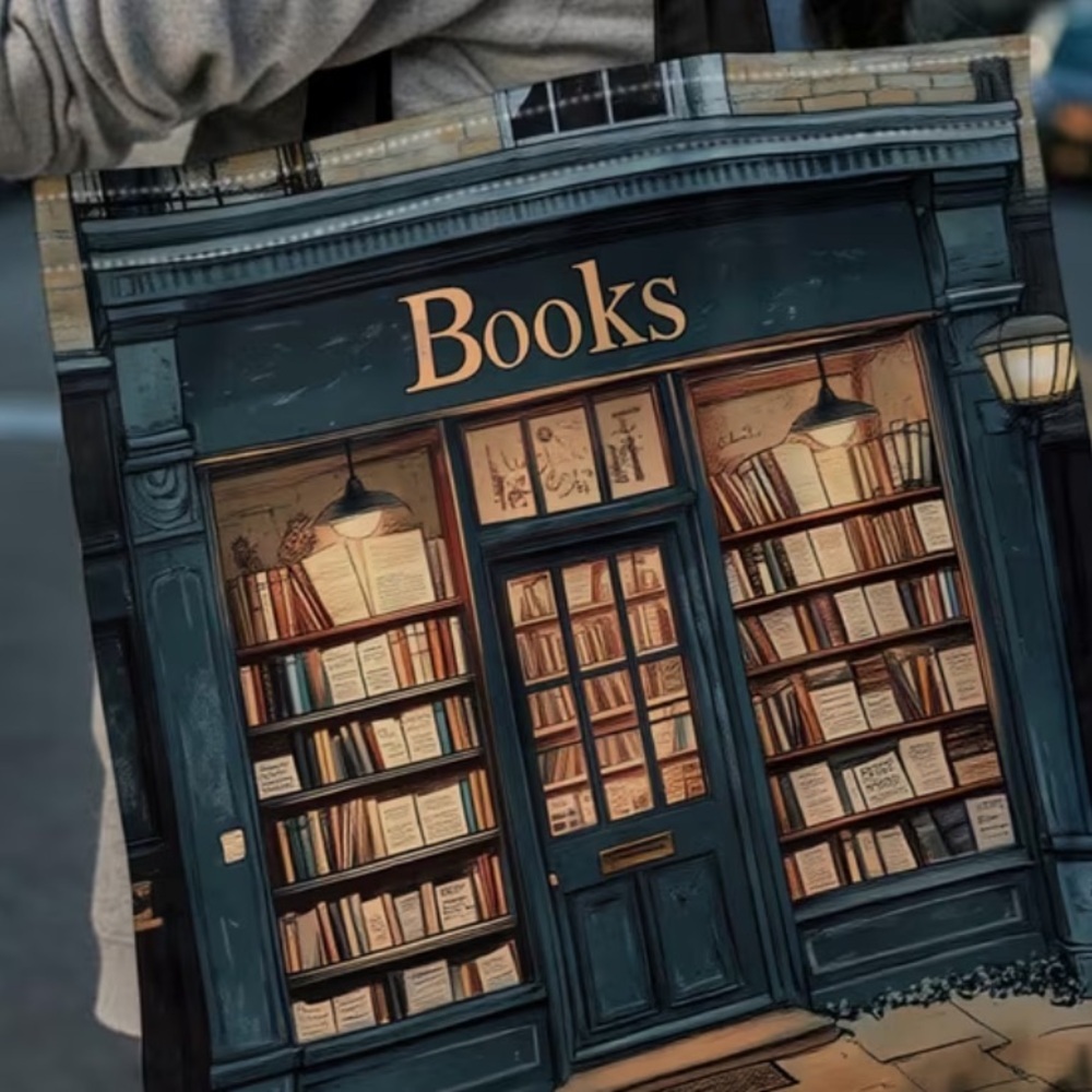 Book Lovers Bookstore Print Tote Bag New - Picture 2 of 4